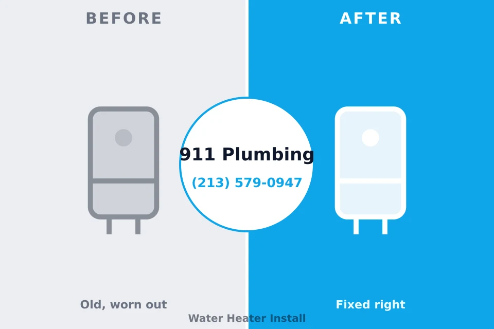 Before and after: plumbing repair Palm Springs North, FL